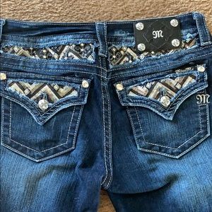 Miss Me Boot flap pocket embellished Jean
